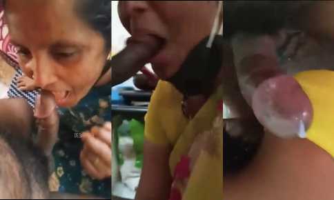 Two Aunties are Giving Blowjob Till Cum