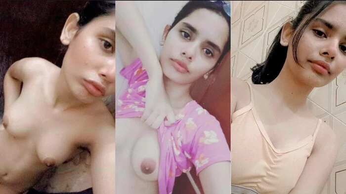 Beautiful Cute Slim Delhi Young Girl Showing Perky Round Mms